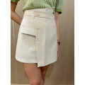 不規則紐扣氣質A字短裙