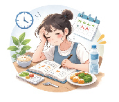 沒有依照階段調整餐型插圖