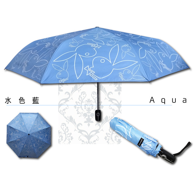 鏤空線條 - 水色藍