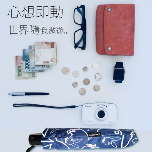 【PLAYBOY】23吋全遮光奈米黑膠防風自動三折傘-鏤空線條4色