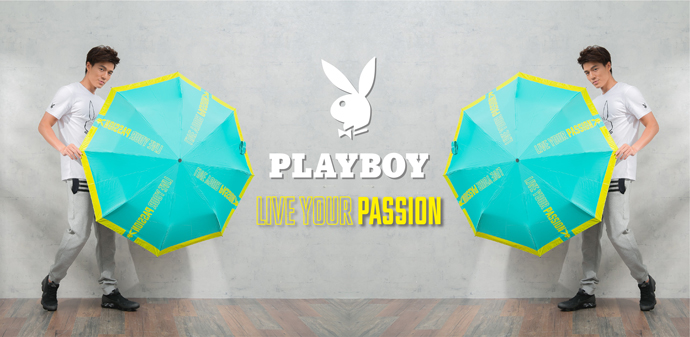 PLAYBOY 傘 PLAYBOY】構成本我- 25吋防爆自動三折傘| 花開富貴-雙成和晴雨傘
