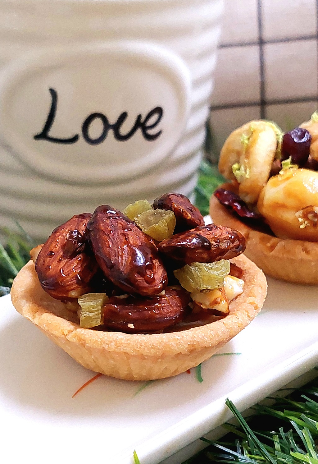 摩卡可可杏仁塔