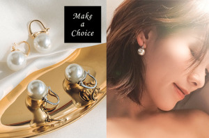 【A180403】【現貨】銅鍍玻璃大珍珠耳環耳扣耳針【白色、灰色】