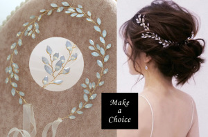 【A180704】【現貨】簡約蛋白鑽金色附絲帶髮帶軟髮箍