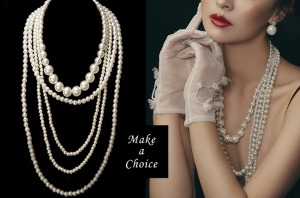 A200506【現貨】復古法式優雅多層次長款珍珠造型項鍊三種配帶。晚宴名媛派對禮服