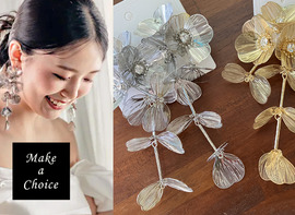 A231003【現貨】超美誇張長款花朵水鑽流蘇復古925銀針耳針耳環【金色、銀色】。新娘飾品造型派對宴會