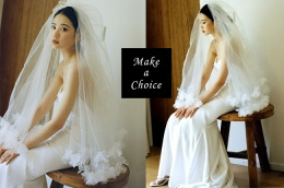 A231004【現貨】唯美夢幻手工立體絹紗白色花朵花邊雙層硬頭紗髮梳式。新娘飾品寫真造型攝影拍照求婚