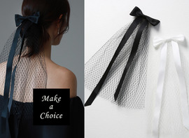 A240603【現貨】法式蝴蝶結網格頭紗短紗新娘頭紗(長40cm)【白色、黑色】。新娘飾品自助婚紗登記公證求婚攝影拍照派對表演