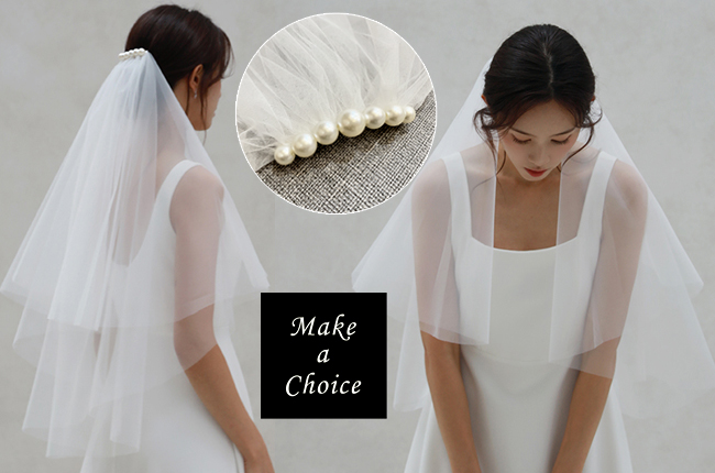 A250903【現貨】法式簡約經典手工珍珠串珠髮梳雙層軟紗頭網紗髮飾頭飾【髮梳】。新娘飾品婚禮求婚自助婚紗結婚登記生日派對表演