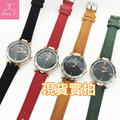 Jane.C 熱銷款鑽面時尚女錶 仿鑽石切邊 鑲水鑽設計 皮革錶帶 WH01_1