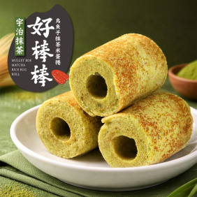 【烏金旺】烏魚子抹茶米蛋捲（經濟包或禮盒可選）｜使用宇治抹茶