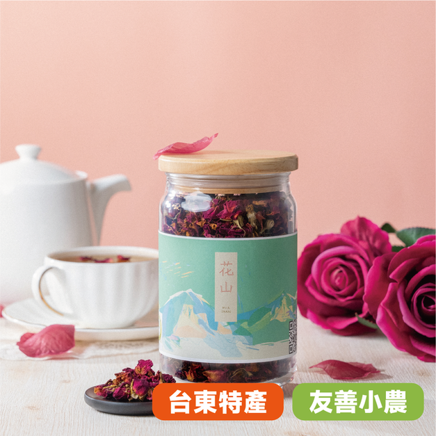 花山 | 有機玫瑰花茶50g（玻璃罐）