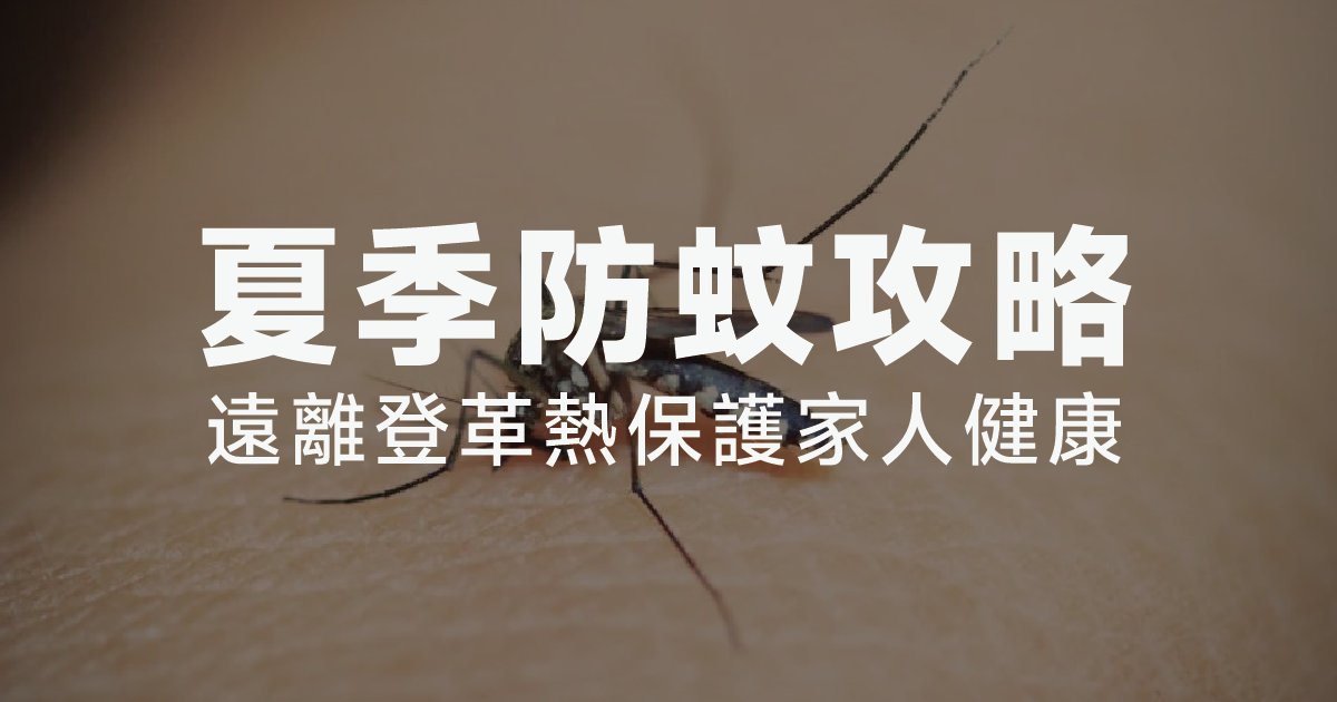 夏季防蚊攻略：遠離登革熱，保護家人健康