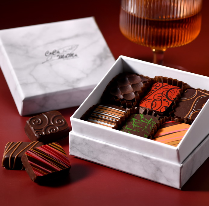 精緻金磚(含餡)巧克力系列禮盒(6入)