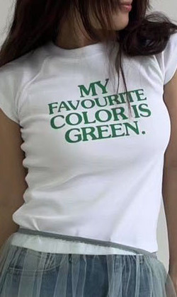 [02038605] 合版字母短T