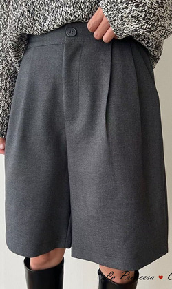 [06019501] 鬆緊五分西裝褲