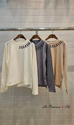 [02044309] 肩字母舒適軟棉T