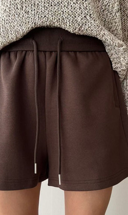 [06019709] 抽繩休閒棉短褲