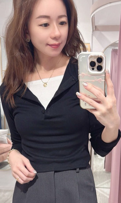 [02043104] 假兩件棉T