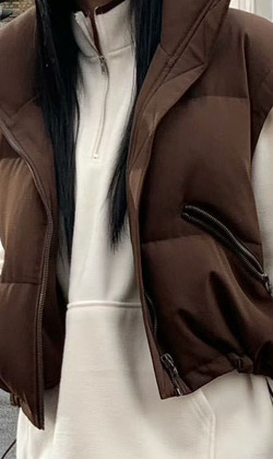 [01011500] 澎澎背心外套