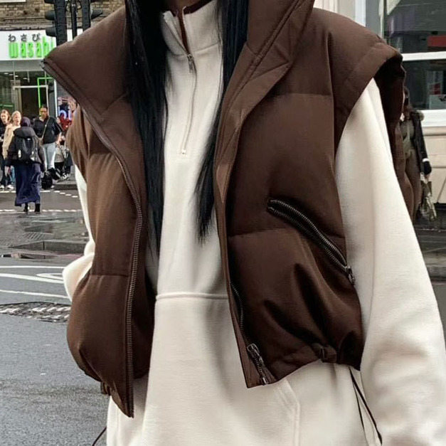 [01011500] 澎澎背心外套