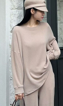 [02046105] 素色休閒毛料衣