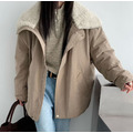 [13015305] 毛領寬松羽絨外套
