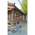 [07009006] 彈力棉條紋長裙_13