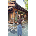 [04013501] 優雅縮腰棉麻衫_1