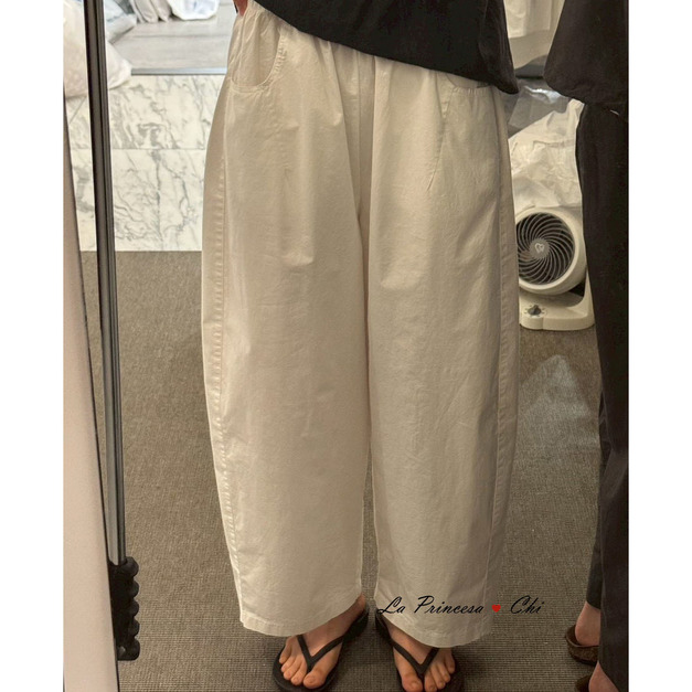 [06026707] 松緊舒適彎刀褲