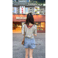 [02058405] 彩條紋短T_4