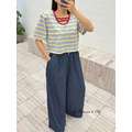 [02058405] 彩條紋短T_7