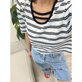 [02058405] 彩條紋短T_10