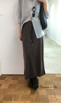 [07009303] 軟料長裙