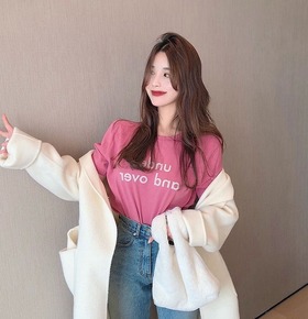 現貨無退換｜韓版百搭字母寬鬆T桖上衣