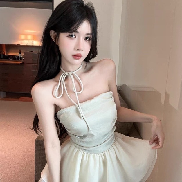 出清無退換｜甜美平口緞面雪紡上衣