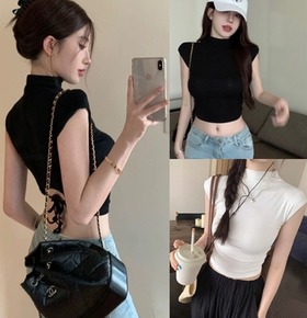 現貨無退換｜韓版簡約簍空美背上衣