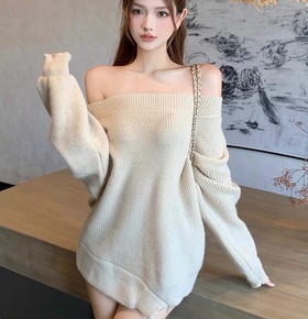 簡約慵懶不規則毛衣