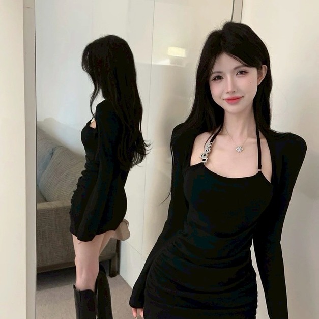 性感御姐字母釦包臀洋