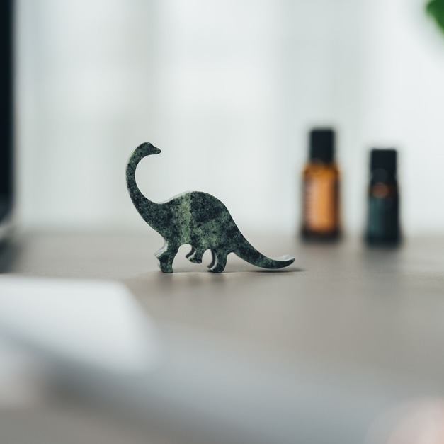 大理石迷你恐龍冰磚/擴香石禮盒 （2入）- 台灣蛇紋石