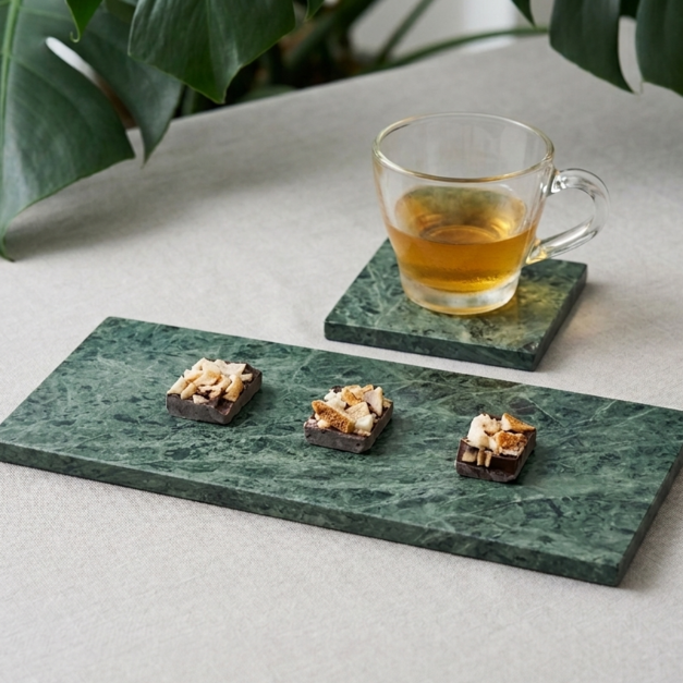 餐桌組合 Serpentine Dining Set 大理石台灣蛇紋石