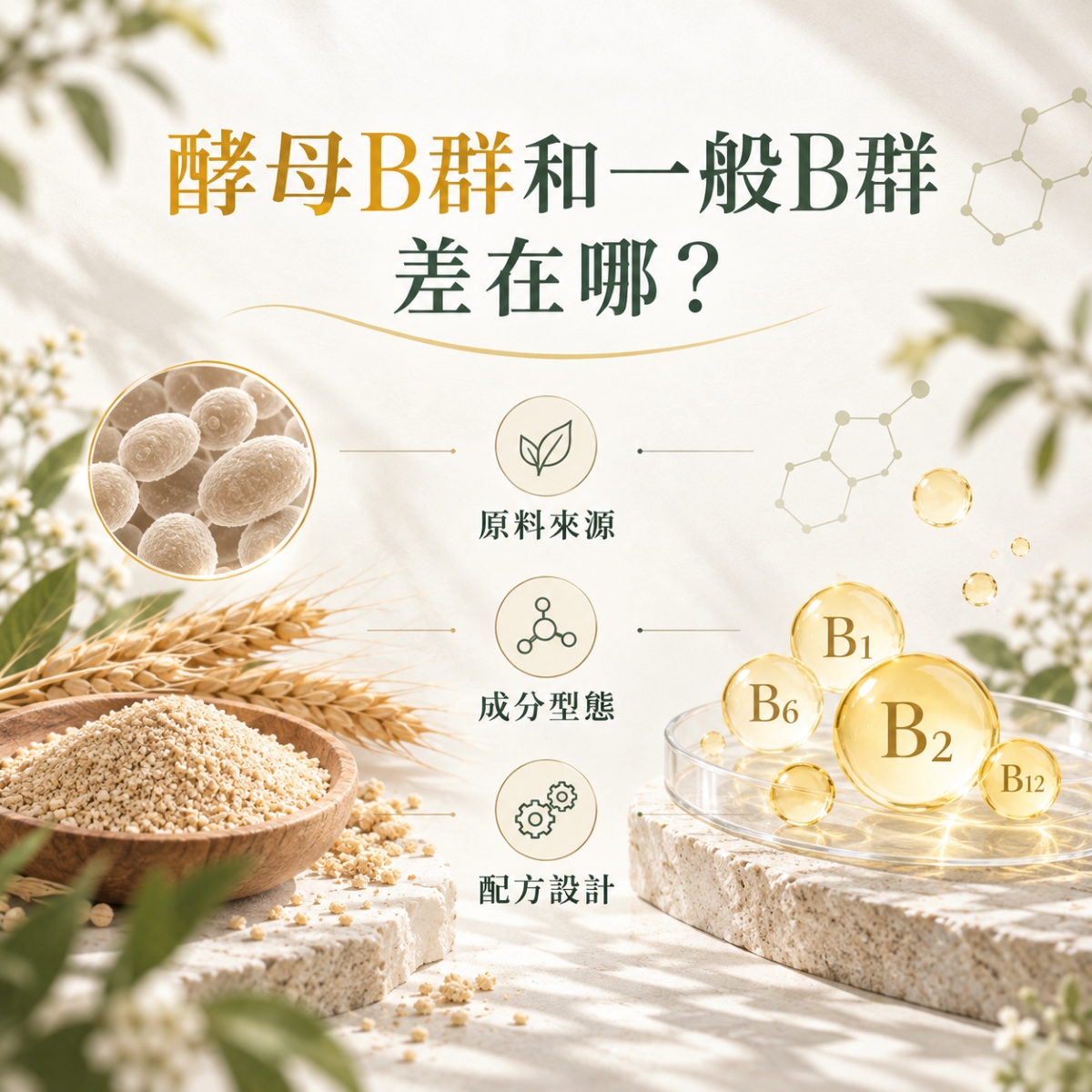 酵母來源B群與其他B群配方的選購比較