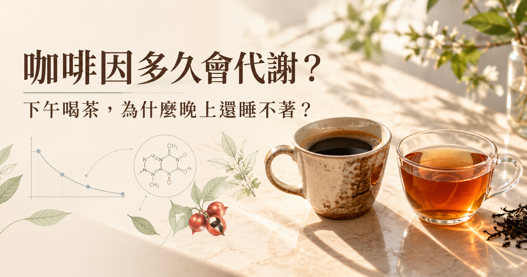 咖啡因多久會代謝？下午喝茶會睡不著嗎？營養師解析咖啡因半衰期