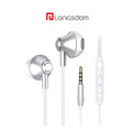 【 Langsdom 蘭士頓 】V9 半入耳式調音帶麥有線耳機 3.5mm圓孔 防水防汗 耳機