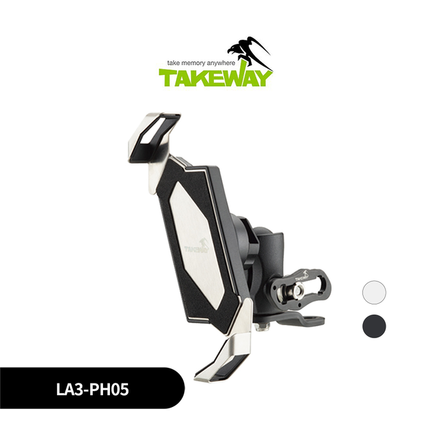 【Takeway】LA3-PH05 黑隼Z手機座 機車用手機架 防盜後照鏡版