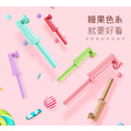 【膜力紅】糖果圓點自拍桿 糖果色 掌心拍 自拍棒 線控自拍桿 V9 270度旋轉 輕巧 迷你 可愛 輕便(隨機選色)_2