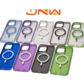 【JNW】 磁吸冰磁透明 金屬鏡頭框 耐撞擊防摔手機殼 iPhone 14 系列(支援MagSafe)