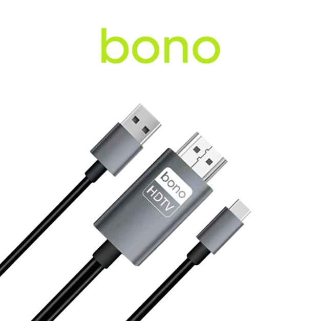 【bono】Type-C 接口 手機轉 HDMI 4K 影音傳輸線 連接線 電視轉接線 投影分享器 同屏器 (支援iPhone16/安卓手機/筆電/平板)