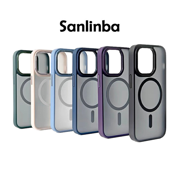 【Sanlinba】雅盾 iPhone 12 系列 磁吸磨砂透明金屬鏡頭框 耐撞擊防摔手機殼(支援MagSafe)