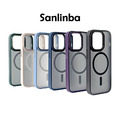 【Sanlinba】雅盾 iPhone 15 系列 磁吸磨砂透明金屬鏡頭框 耐撞擊防摔手機殼(支援MagSafe)
